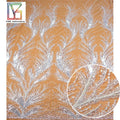 2022 Dignity White Bridal Wedding 3d French Beaded  Lace Embroidery Sequins Evening Dress Tulle Fabric 5 Yards