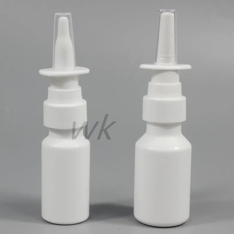 10ml 15ml 20ml 30ml 50ml HDPE White Nasal Throat Spray Bottle/ Mouth Oral Spray Bottles With Long Nozzle