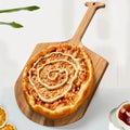 14-Inch Premium Acacia Wood Pizza Peel Wooden Paddle Spatula Serving Board for Cheese Bread Fruit Premium Chopping Block