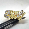 Plated Double Finger Custom Name Rings Custom 3d Personalized Ring Gold Hip Hop Rapper Men Zinc Alloy Hiphop Dy Letter Ring MegaBDM