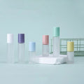 5ml 10ml Frosted Glass Roll on Bottle With Steel Roller and Colors Plastic Cap