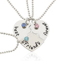 Trend Personality Girlfriends Multi-person Best Friend Necklace Letter Diamond Heart Friendship BFF Necklace