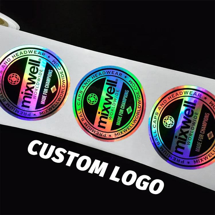 Custom Printing Holographic Logo Roll Label Rainbow Effect Hologram Sticker