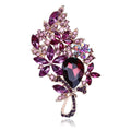 High End Rhinestone Brooch Pin Crystal Brooches Luxury Women for Mother'day Gift
