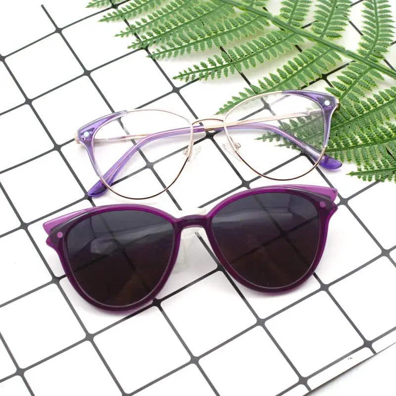 Retro Women Men Polarized Sunglasses Fashion Glasses Frame TR90 Solid HIGO Unisex Designer Magnetic Eyeglasses TAC Lenses