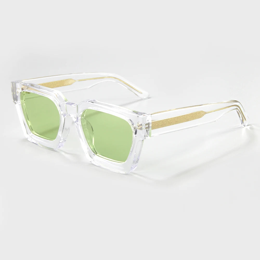 Custom Metal Logo Polarized Eyewear Sun Glasses 1439S Premium Luxury Square Thick Acetate Shades Sunglasses for Men and Women