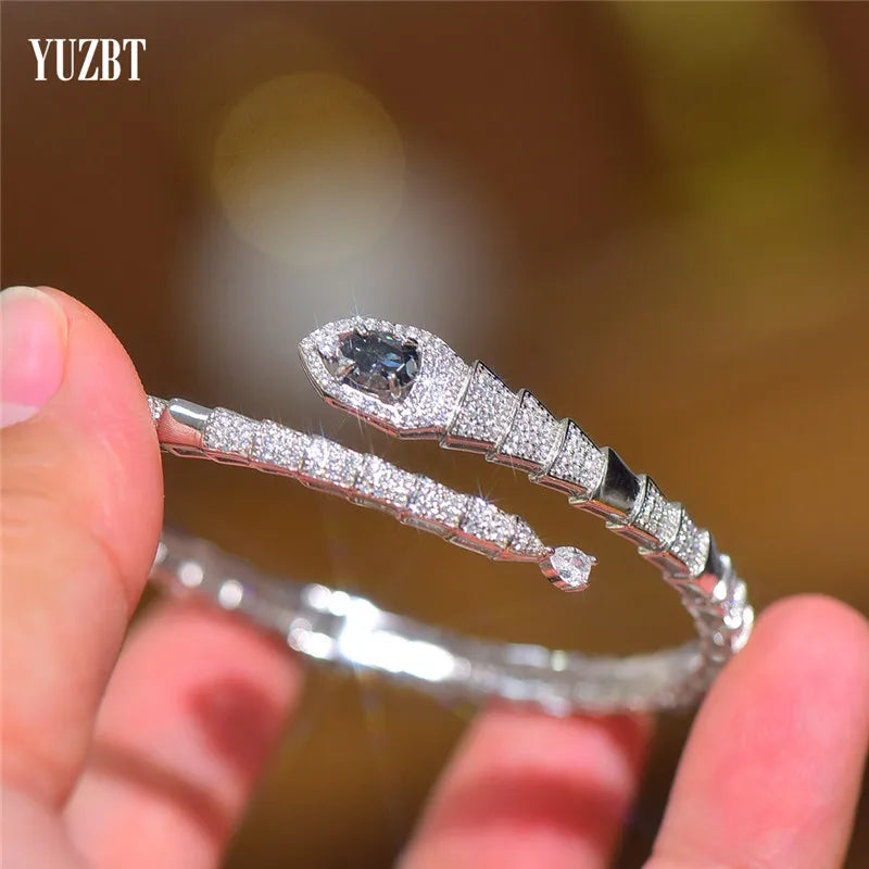 Classic Silver 925 Original 1 Carat Excellent Cut Diamond Test Past Romantic Oval Gray Moissanite Bangle for Women Wedding Gift