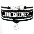 Manufacturer Multicolor Infinity Love Dog Trainer Dog Groomer Leather Wrap Bracelet