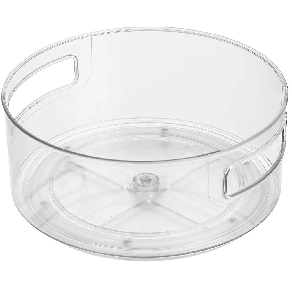 360 Degrees Rotating Condiments Spice Seasoning Rack with Dividers for Kitchen Pantry Fridge Bathroom Storage