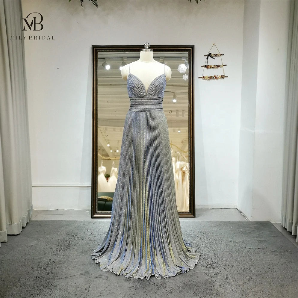Mily Bridal LDC6579 Strapless Evening Dresses Sweetheart Neckline A-line Floor Length Gowns for Women Evening Dresses