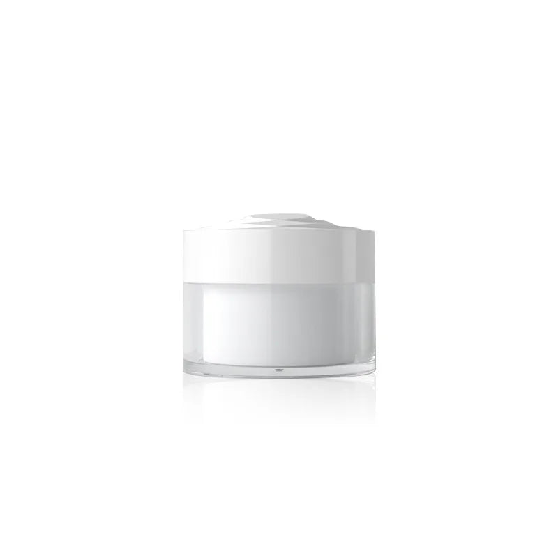 PP White Cosmetic Packaging Round Jars New Cream Jar with Rose Pattern AS 20 ml 30 ml Skincare Cream Jar