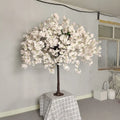 Decoration Table Centerpiece 4ft 5 Feet Tabletop Artificial White Pink Cherry Blossom Tree for Wedding