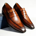 Popular Luxury Genuine Men Shoes Leather Goodyear Chaussures-Homme Men Loafer Shoes Decent Slip on Wedding Loafer Shoes for Men