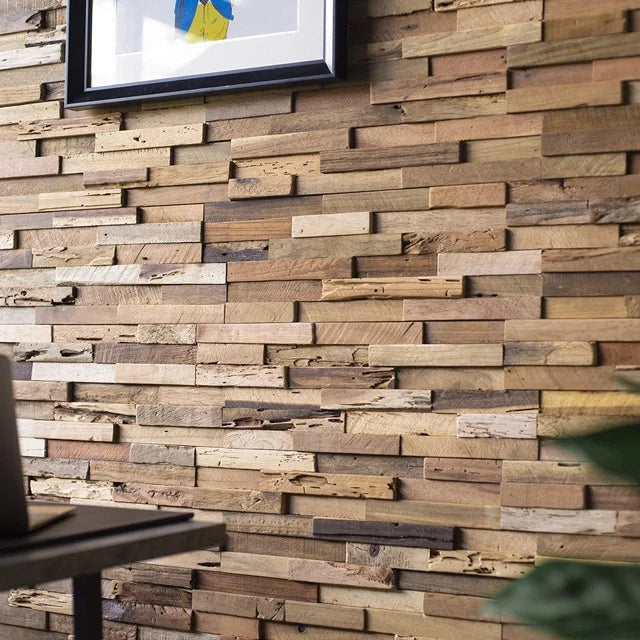 3D Baroque Wooden Wall Cladding Home Decorative Solid Wood Slat Wall Panels for Staircase Warehouse Apartment Gym