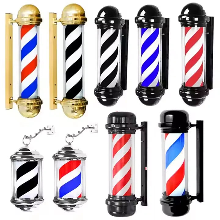 Factory Wholesale Rotating  LED Pole Light Wall Hanging Salon Bright Color Water Proof Led Hair Salon Barber Shop