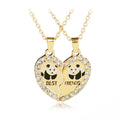 2 Pcs/Set Animal Panda Best Friends Friendship Couple Two Parts Pendant Necklace Best Gifts for Men Women BFF Jewelry Wholesale