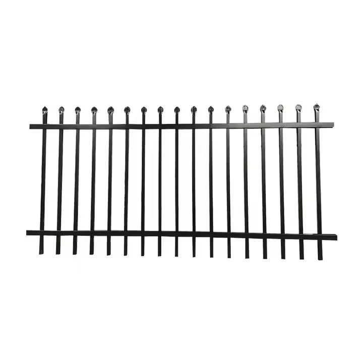 Industrial Galvanized Steel Wire Garden Fence Panel Outdoor Iron Rail Picket Fence for Country Security for Outdoor Use