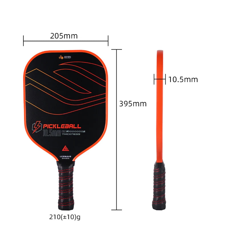 Custom Carbon Fiber Pickleball Paddle Professional Lightweight 14mm with Pickleball Balls