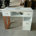 Modern Beauty Nail Salon Equipment Wooden Single Manicure Table Nail Art Table with Drawer Light Luxury