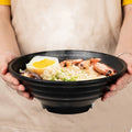 Hot Selling Korean Japanese Ramen Noodle Melamine Black Plastic Soup Bowl Melamine Serving Bowls