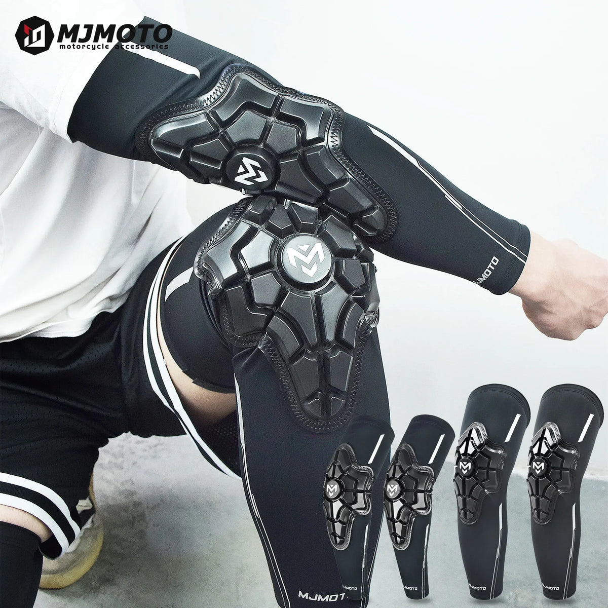 Shockproof Protection Motocross MX MTB Knee Pads Dirt Bike Off-road Motorcycle Arm Sleeve Pads Moto Kneepads Elbow Brace M-XXL MegaBDM