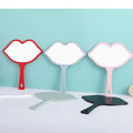 Luxury Handheld Makeup Mirror Lip Shaped Diamond Rhinestone Makeup Mirror SPA Salon Cosmetic Compact Mirrors for Women