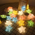 Christmas Night LED Lamp Cracked Star Five-Pointed Sky Background Color String Wall Decorative Factory Modern Style 6.4m