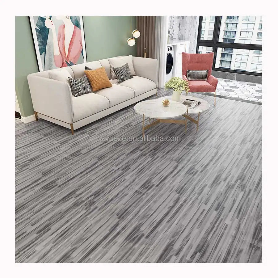 Luxury Vinyl Self Adhesive Floor Sticker Waterproof Flooring Sticker Plastic PVC Bedroom Smooth Modern Interior Waterproof 1.5 M