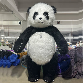 Party Animal Cartoon Show Costume Panda Mascot Christmas Inflatable Panda Walking Mascot