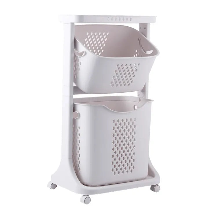 Large Capacity PP Material Folding Laundry Trolley Organizer Storage Bag and Sorter for Convenient Laundry Management