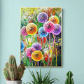 LS 5D DIY Dandelion Embroidery Kit Printed Diamond Painting and Crystal AB Diamond Home Decor Gift