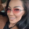 UNOC 2025 Retro Vintage Sunglasses Rimless Frameless Design with Transparent Colorful Frame Light Weight Newest Fashion