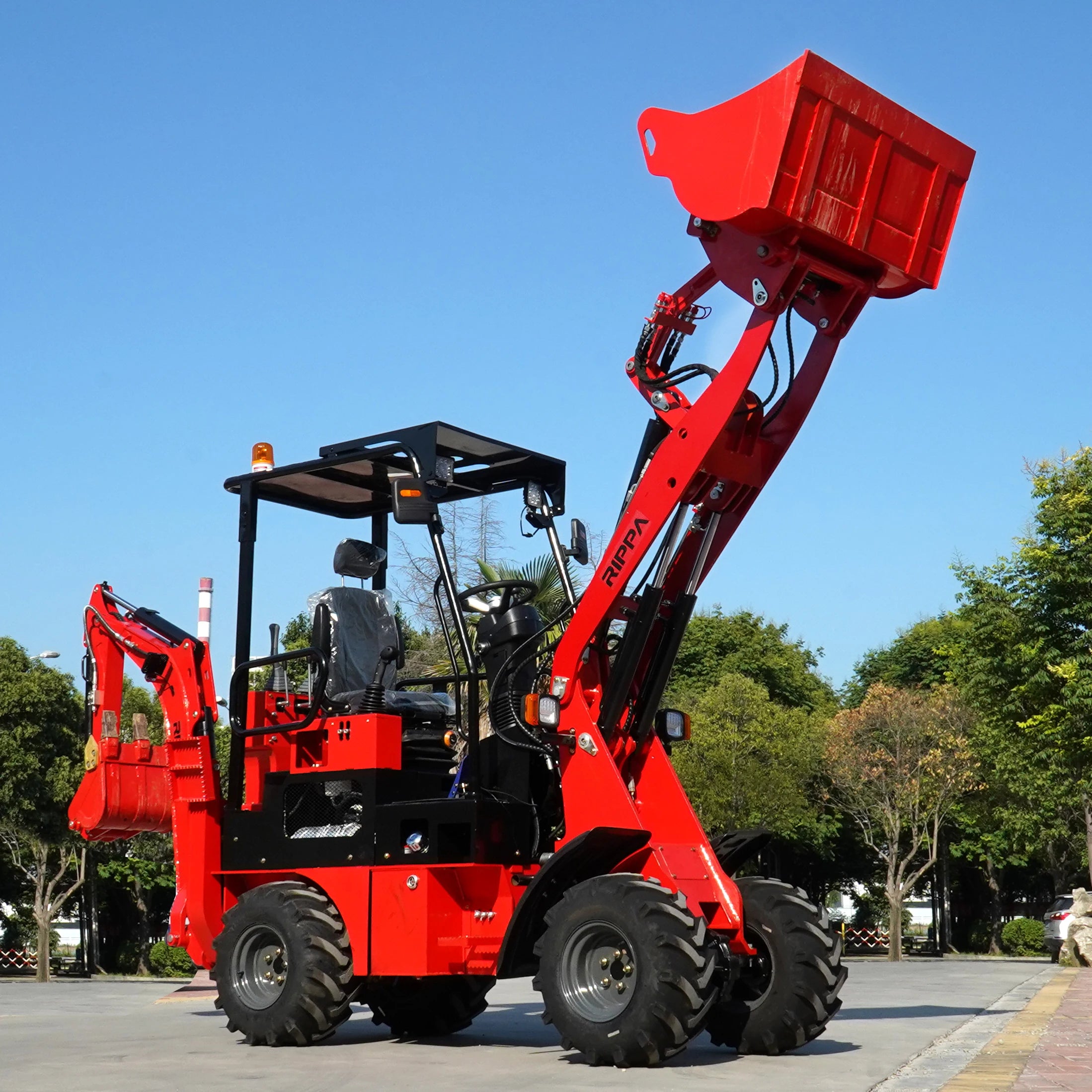Cheapest Construction Best Backhoe 4WD Compact Multi-purpose Backhoe Excavator Loader 2.5 Ton Backhoe Loader
