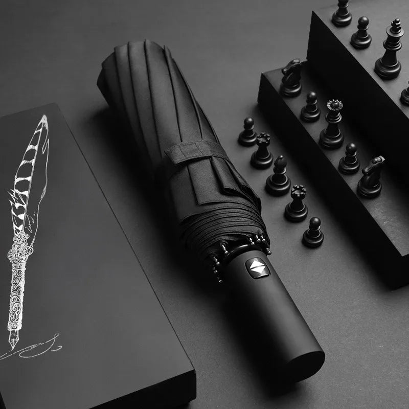Factory Sale 12 Bones Foldable Compact Travel Sunny and Rain Dual Use Fully Automatic Umbrellas for Men and Women