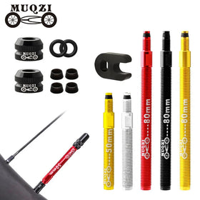 MUQZI Bicycle Tubeless Presta Valve Extension Extender 50mm 80mm Detachable Valve Extender