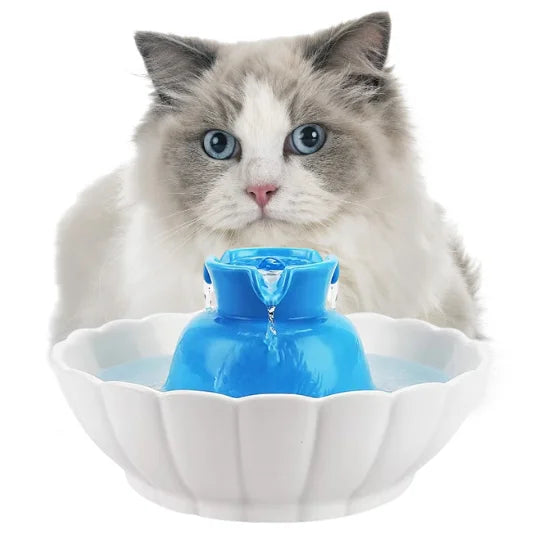 Ultra Quiet Ceramic Pet Drinking Fountain with Activated Carbon Filter Custom Water Dispenser for Cats and Dogs