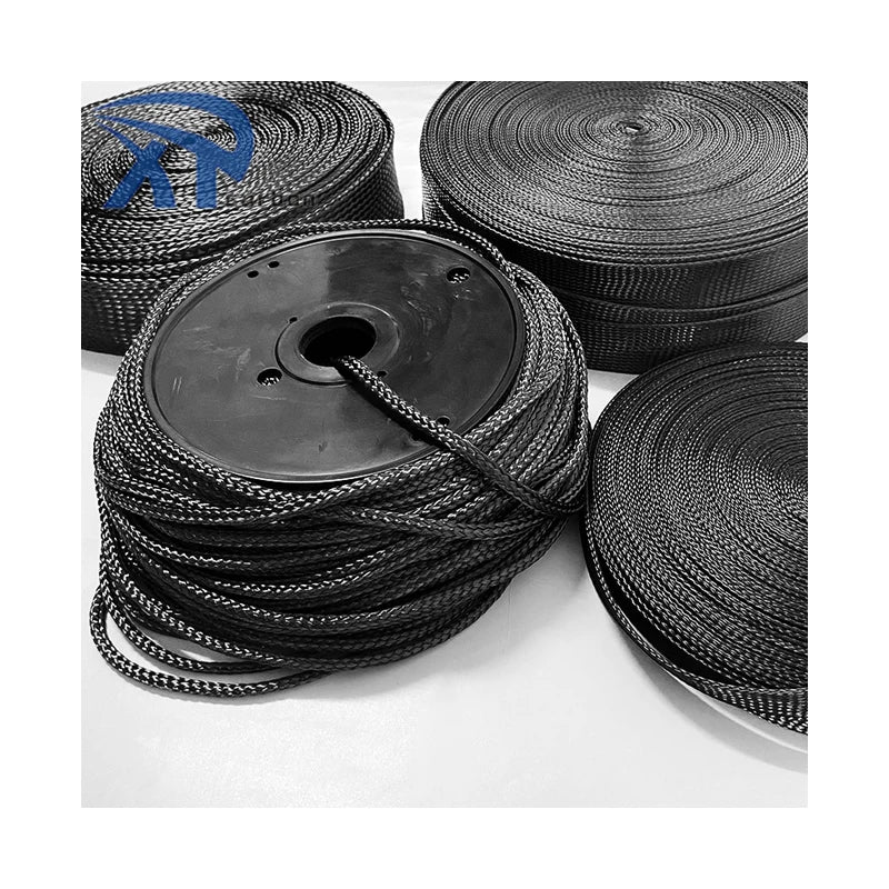 Original Factory Carbon Fiber Sleeve 12k 6mm Braided Carbon Fiber Wovan Mesh Cable Sleeve
