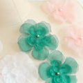 Diameter 9CM Three-dimensional Beaded Chiffon Wedding Dress Veil Garment Handmade Diy Decorative Flowers Fashionable 100%