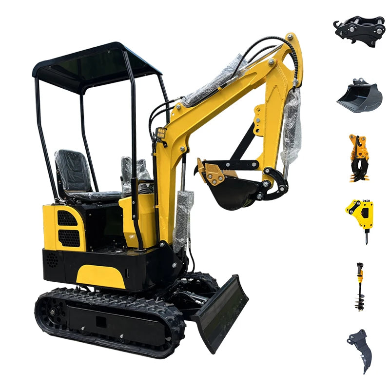 Mini Excavator Auger New Product 1ton Mini Excavator Small Excavator With Boom Swing Euro 5 Engine Mini Digger Tree Shea Excavat