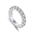2023 New Silver Plated Cz Bling Bling Diamond Ring Iced Out Cubic Zirconia Brass Rings for Women