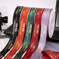 Florist 2.5cm 40 Yards for YOU Pattern Polyester Ribbon Tape Packaging for Flower Bouquet or Gift