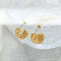Hot Sale New Fashion Creative 316l Stainless Steel  Gold Plated Small Twisted C Shape Hoop Earrings