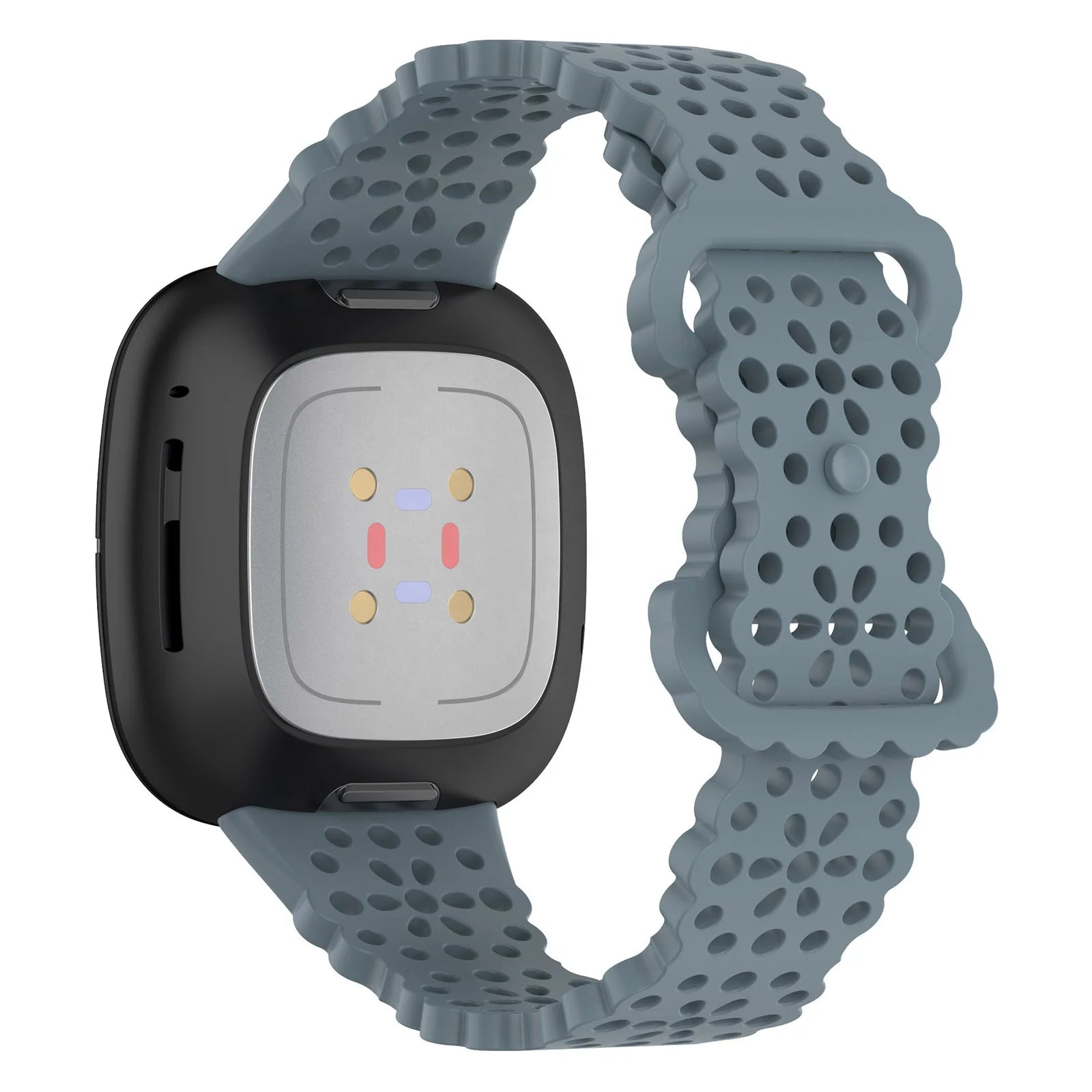 Carved Watch Strap for Fitbit Versa 4 Women Men Breathable Waterproof Sport Watch Band Replacement Strap