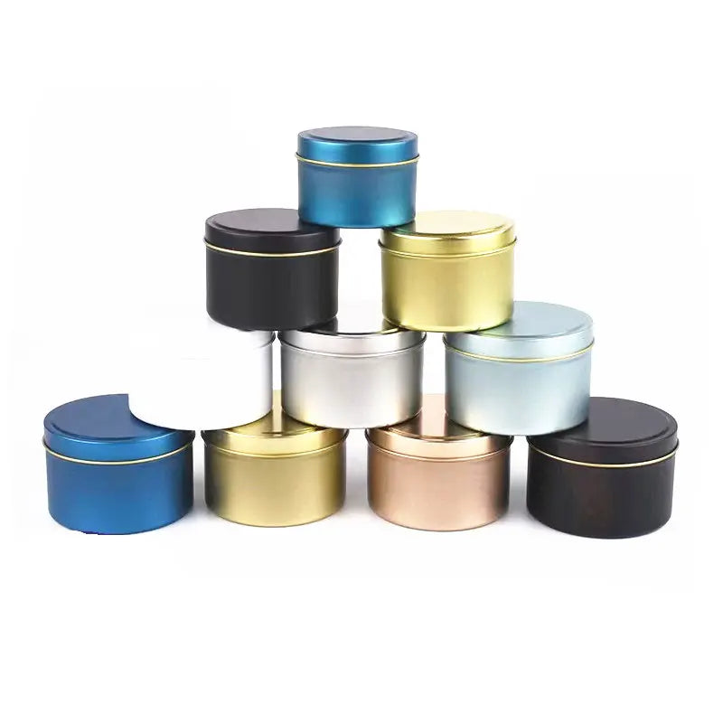 Ready to Ship Popular 2oz Seamless round Empty Tinplate Lid Multi-Purpose for Medicine Cosmetics Candies Cookies Candles