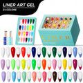 JTING New Popular Professional Custom Design 24colors Liner Art Nail Gel ODM/OEM Unique Brand Liner Nail Gel Polish Collection