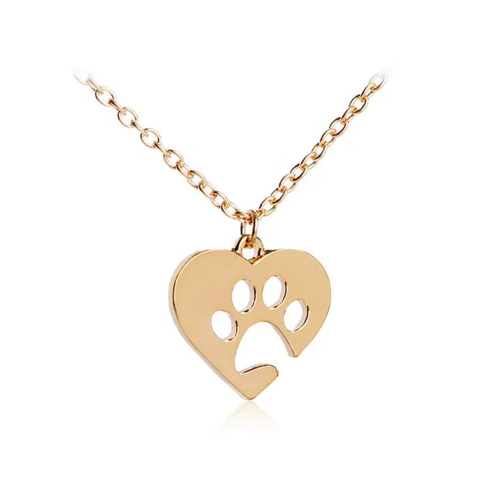 Fashion Hollow Out love Dog Claw Accessories Necklace Customize