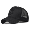 New Plaid Fabric Mesh Shade Sports Hat 6-Panel Outdoor Fashion Embroidered Letter Metal Logo Baseball Cap Street Style Wholesale