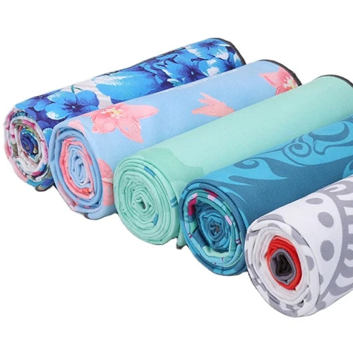 Good Water Absorption Custom Printed  Non slip Yoga Mattresses Towel