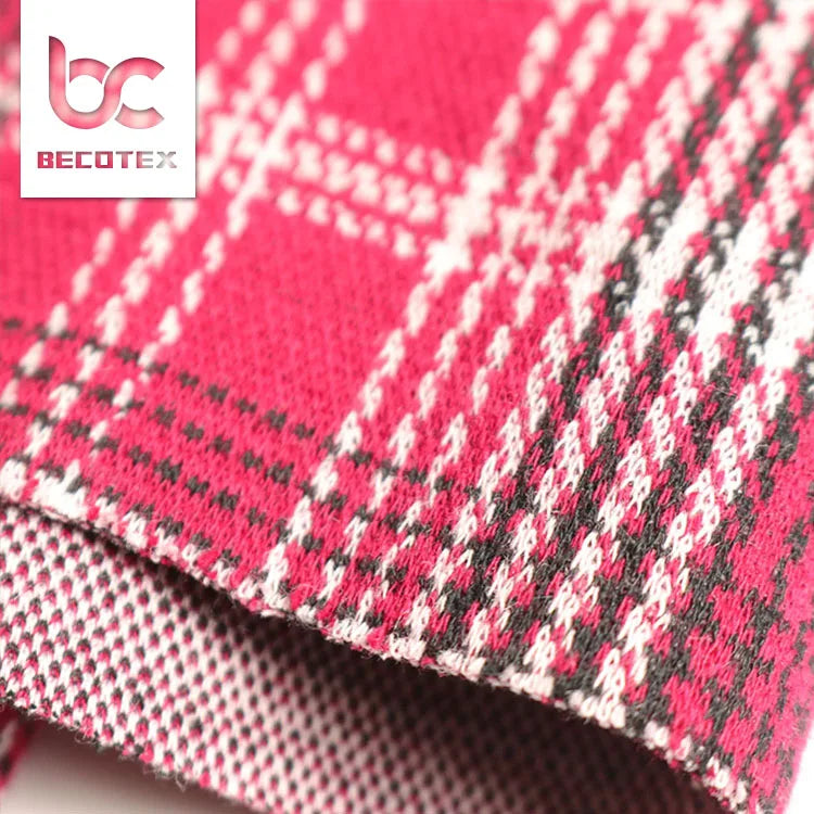 High Quality Knitted Jacquard Clothing Fabric Fashion Polyester Cotton Jacquard Yarn Dyed Fabric