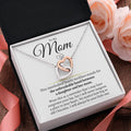 DAIHE Fashion Stainless Steel Zircon Double Heart Necklace Mother Necklace Gifts for Mother's Day